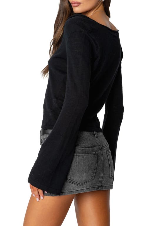Shop Edikted Amira Cowl Neck Sweater In Black