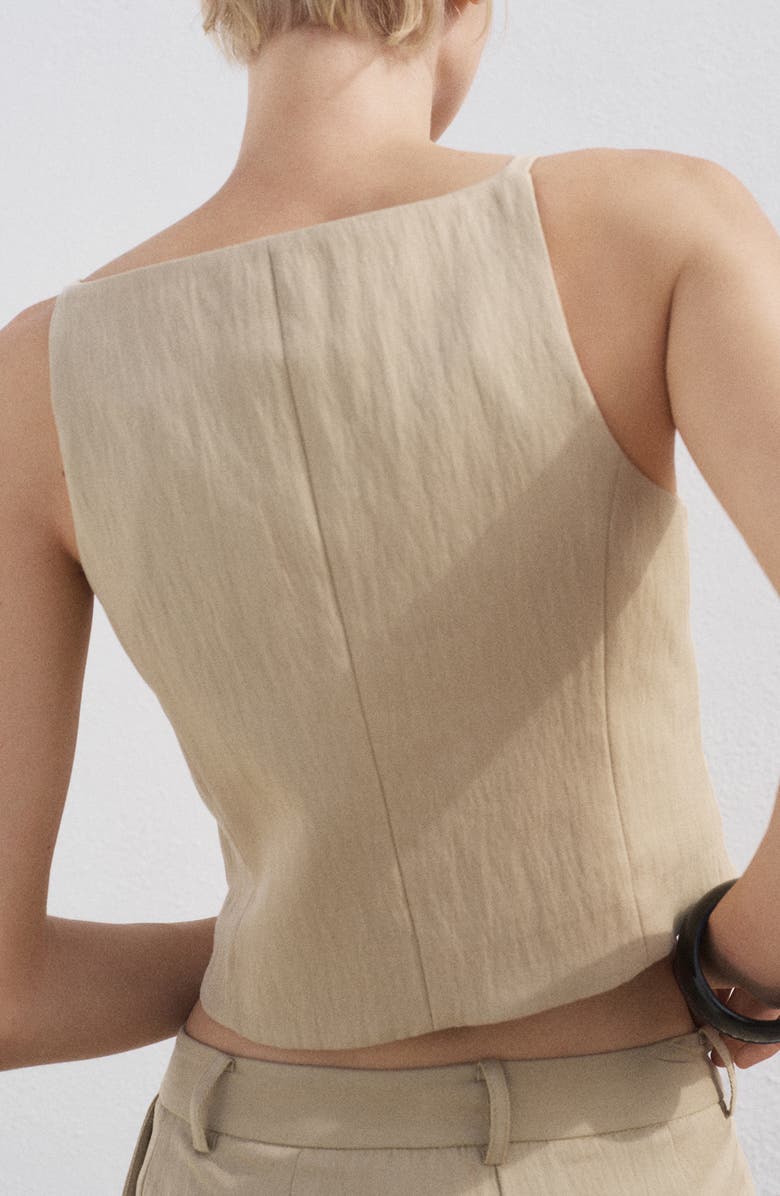 MANGO Suit Vest, Alternate, color, Beige