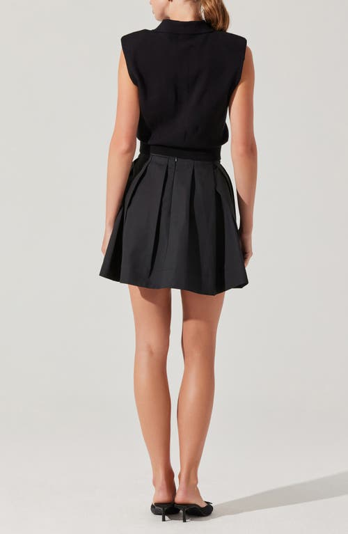 Astr The Label Kori Collared Cotton Sweater Vest In Black
