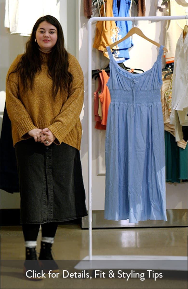 Auguste Smocked Cotton Midi Sundress, sales video thumbnail