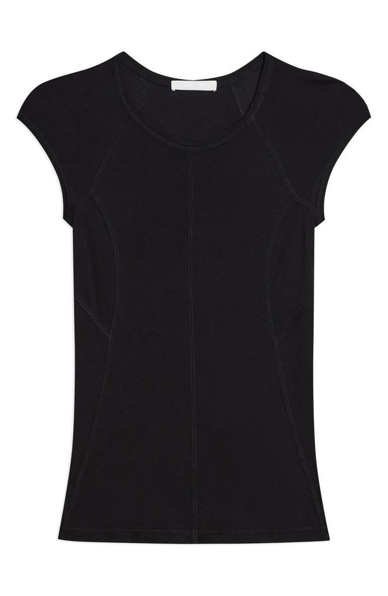 Helmut Lang Cap Sleeve Cotton & Modal T-Shirt, Alternate, color, 