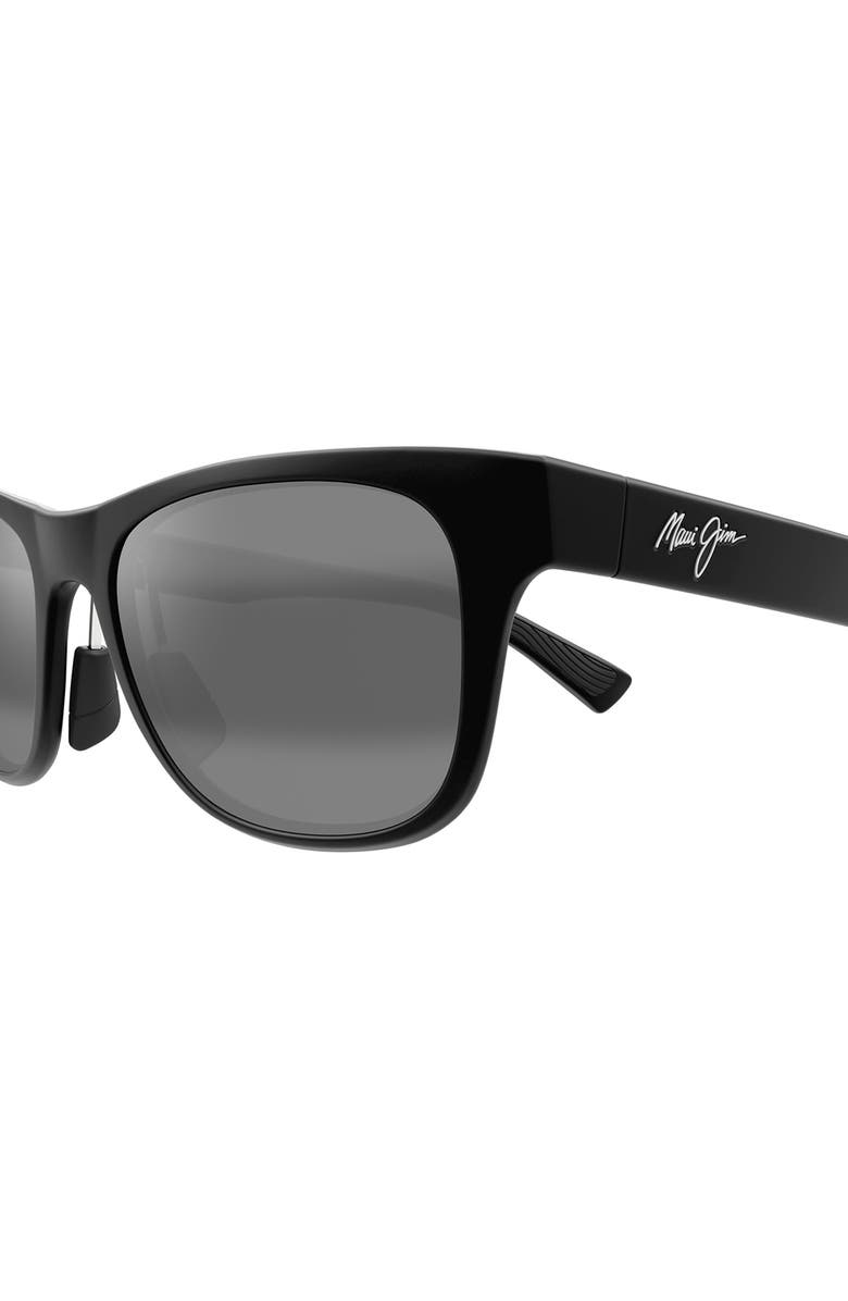 Maui Jim Kapeau 54mm PolarizedPlus2<sup
®</sup
Rectangular Sunglasses, Alternate, color, Matte Black/ Neutral Grey
