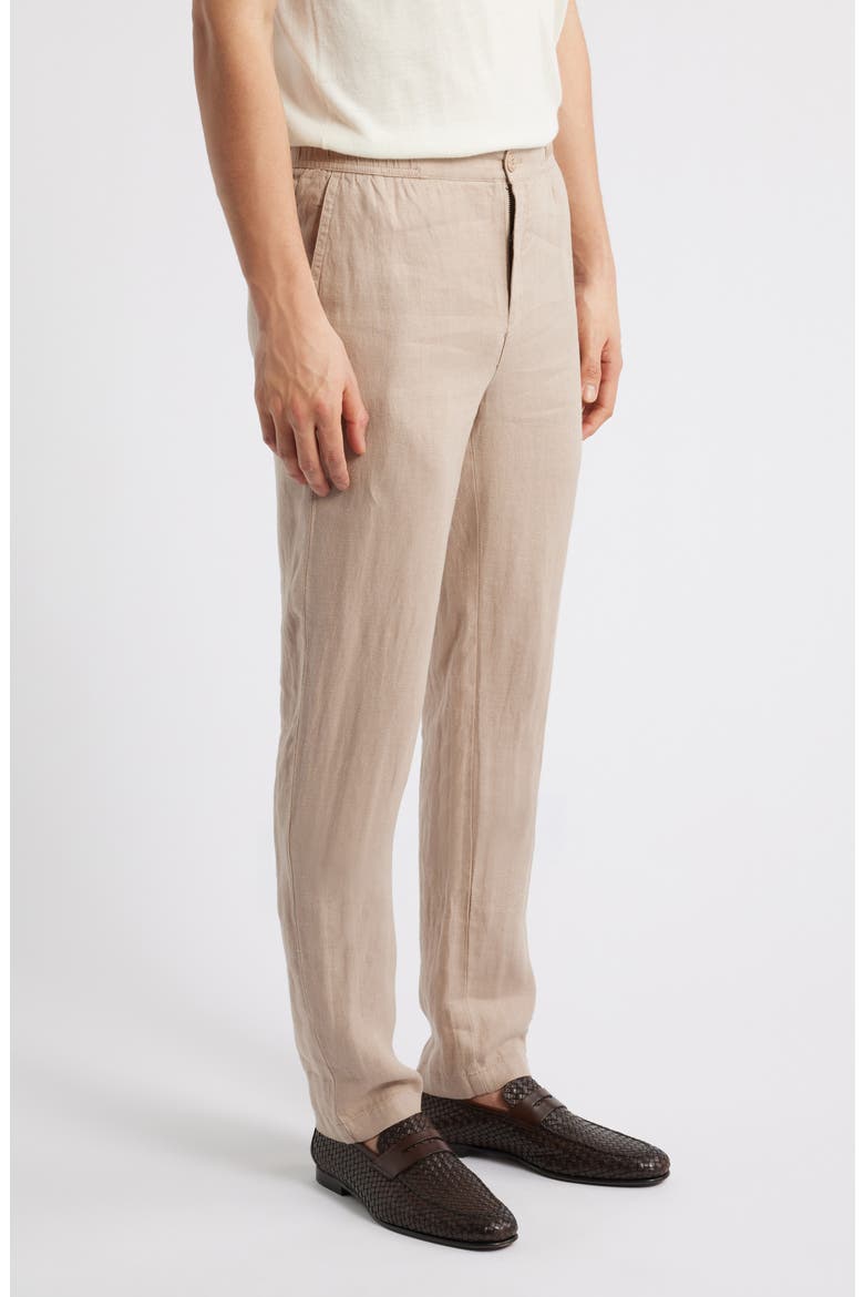 Tristan Drawstring Linen Pants, Alternate, color, SAND