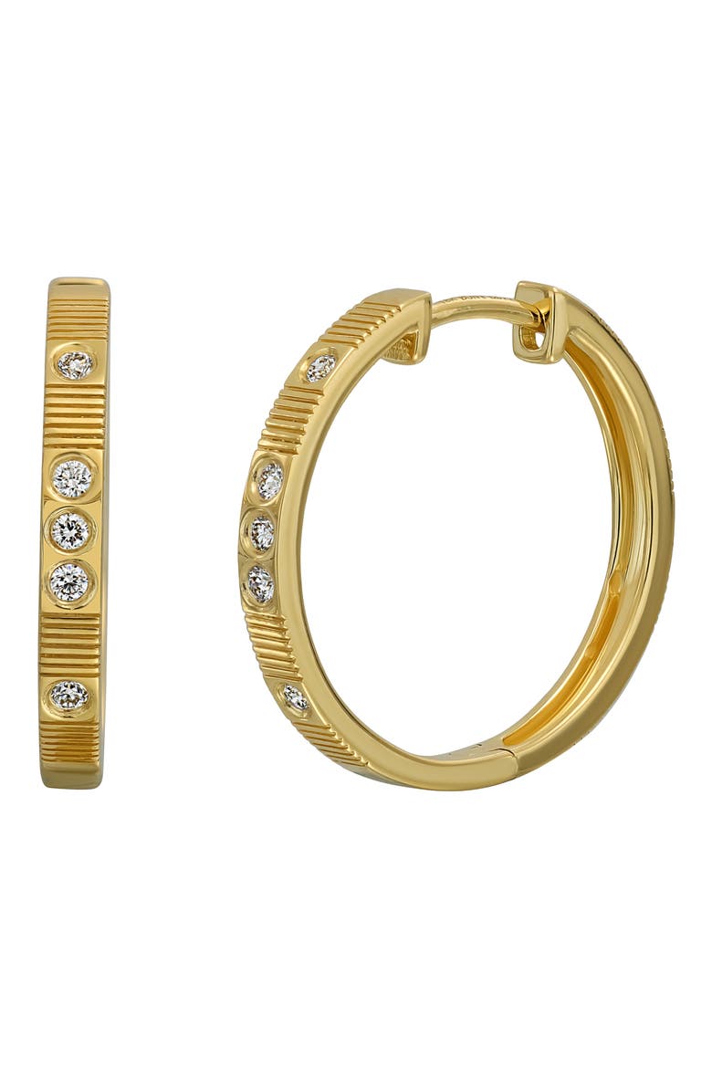 Cleo Diamond Hoop Earrings, Main, color, 18K YELLOW GOLD