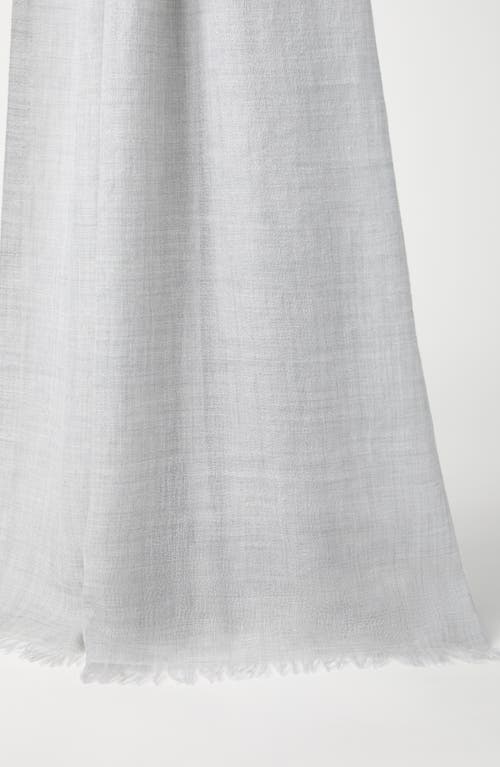 Brunello Cucinelli Cashmere And Silk Scarf In Light Grey