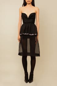 Contessa Mills The Mary Romantic Floral Structured Silk Organza Top