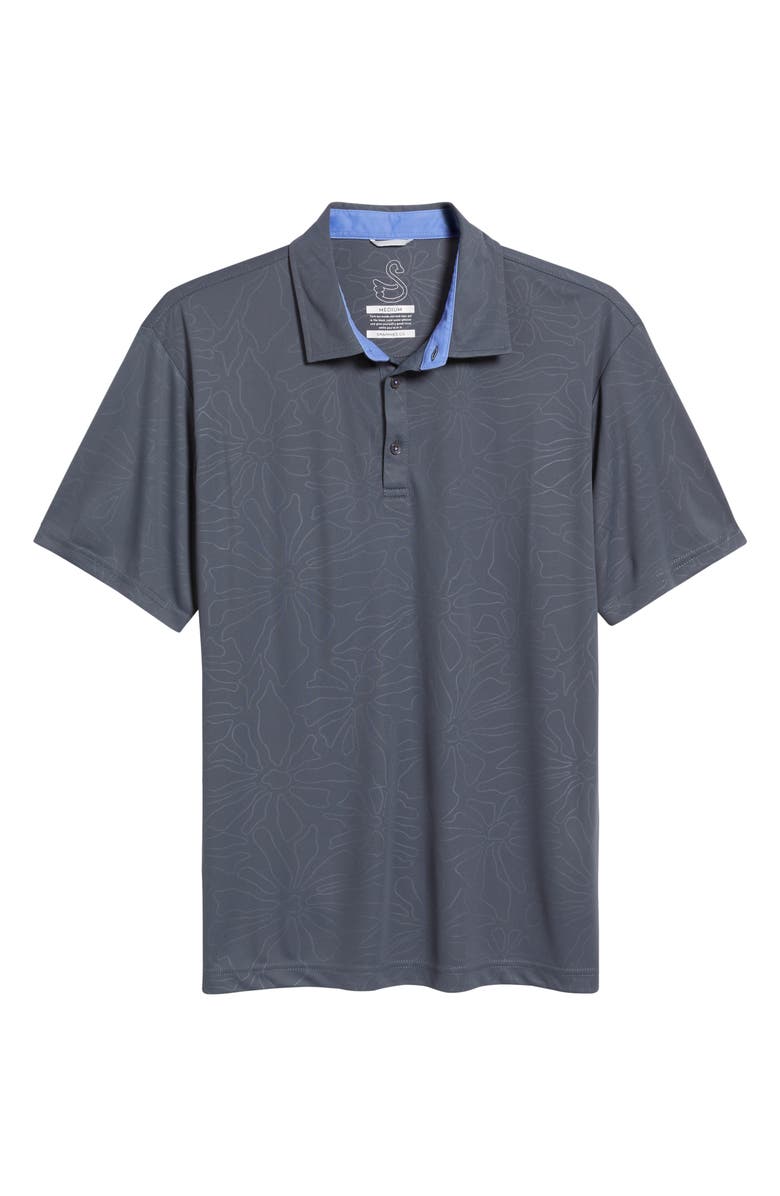 Swannies Meadow Floral Golf Polo, Alternate, color, Graphite
