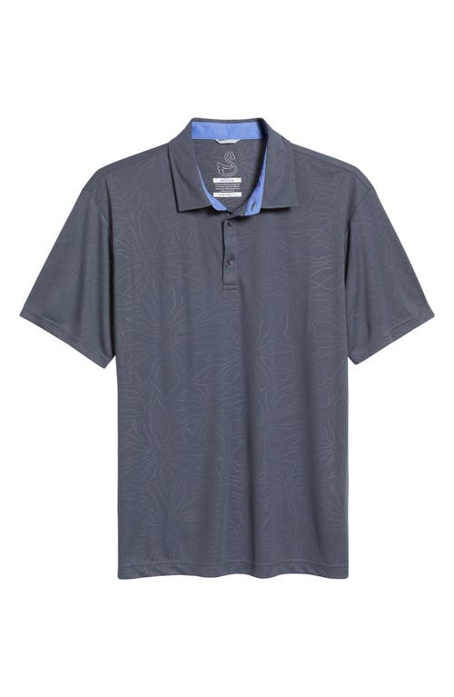 Swannies Meadow Floral Golf Polo In Graphite