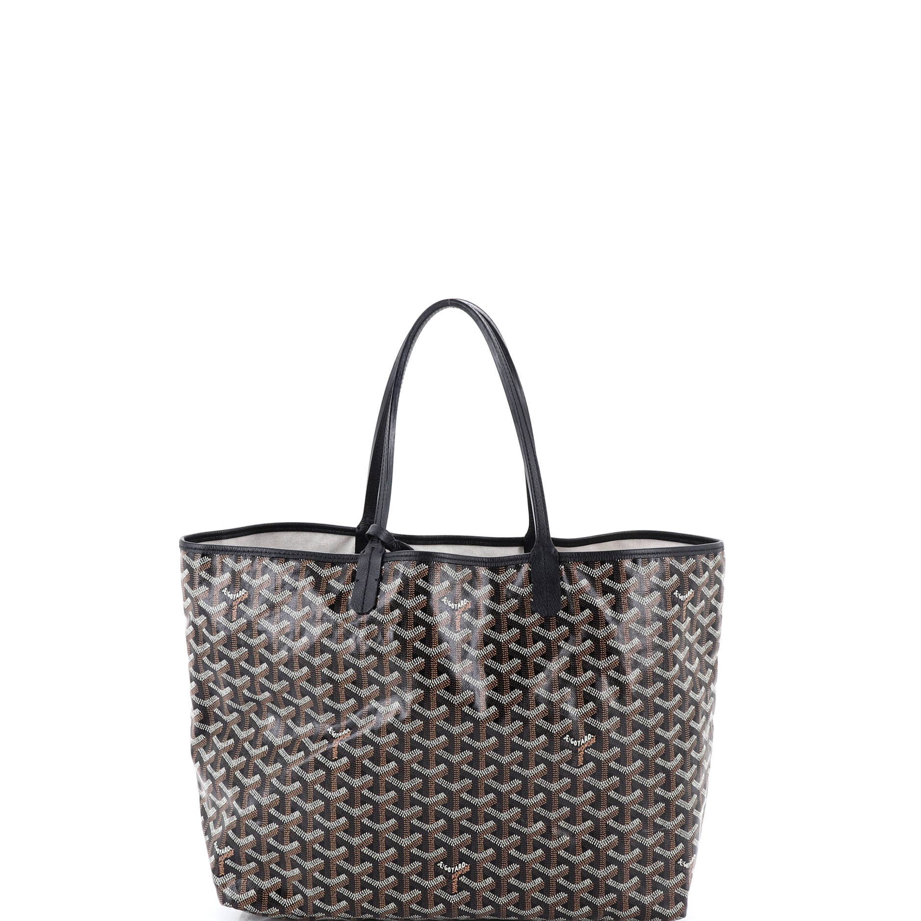 Pre-Owned Goyard Saint Louis Tote Coated Canvas PM, Main, color, Black