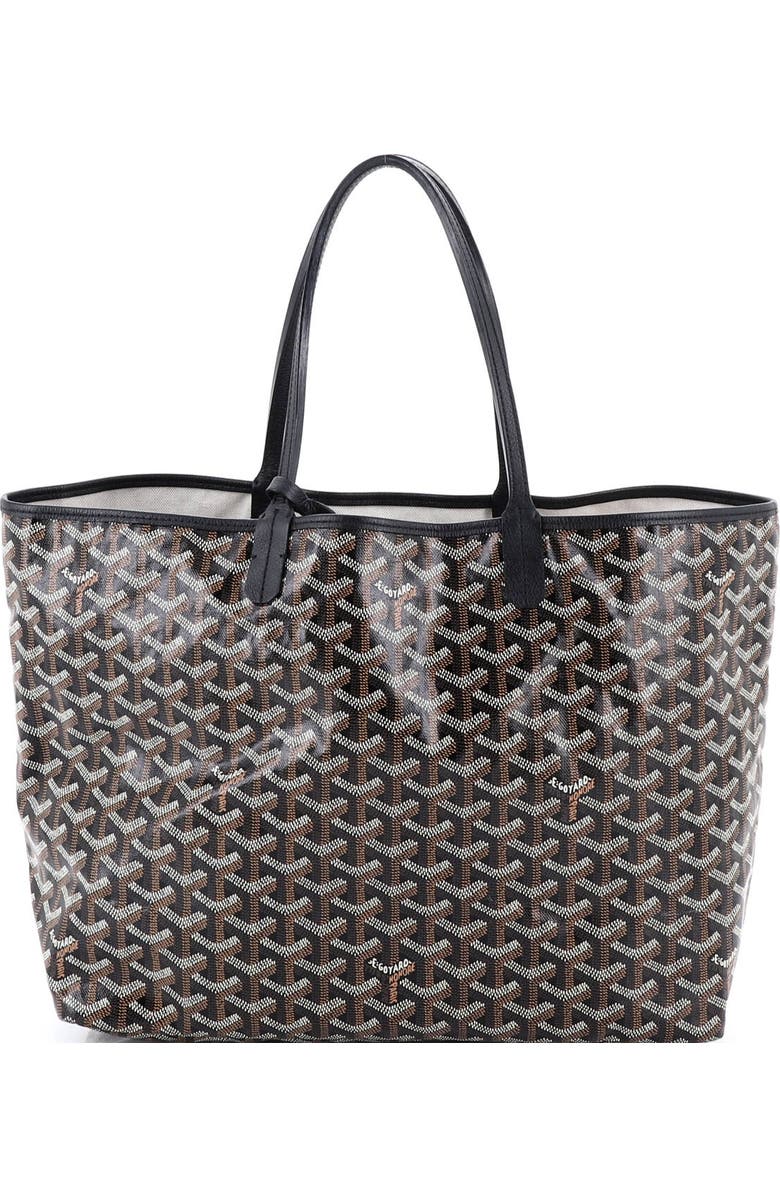 Pre-Owned Goyard Saint Louis Tote Coated Canvas PM, Main, color, Black