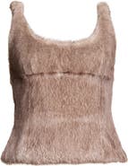 Alexander Wang Fitted Faux Fur Tank