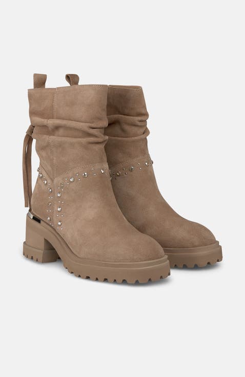 Wide Heel Ankle Boot Studs