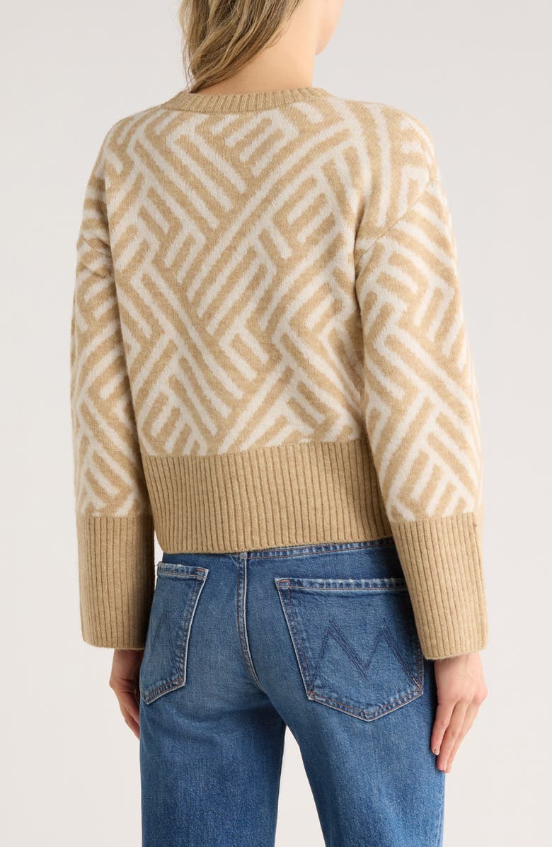 French Connection Martina Graphic Sweater, Alternate, color, Incense-Classic Crm