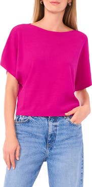 Halogen® Short Sleeve Crop Sweater