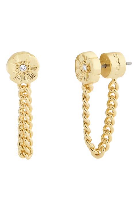 Tea Rose Front/Back Earrings