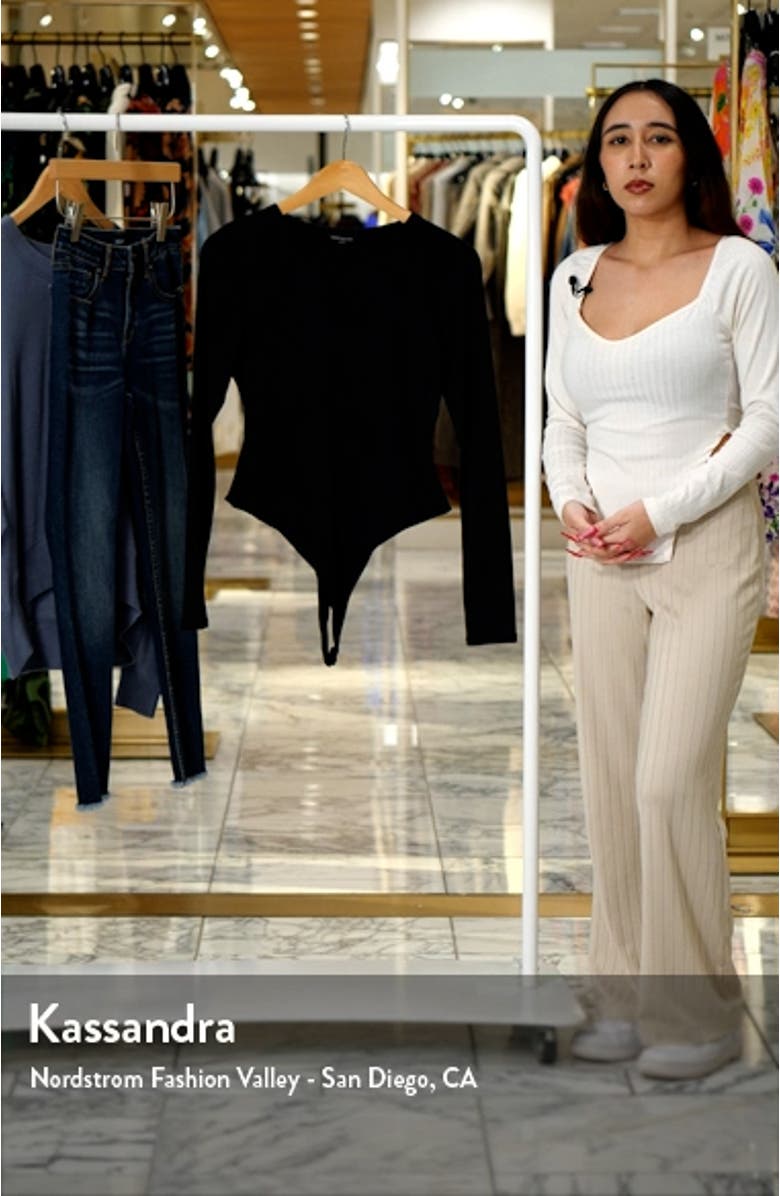 x BARE Crewneck Long Sleeve Bodysuit, sales video thumbnail