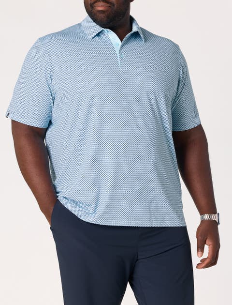 Big & Tall Chevron Print Golf Polo Shirt