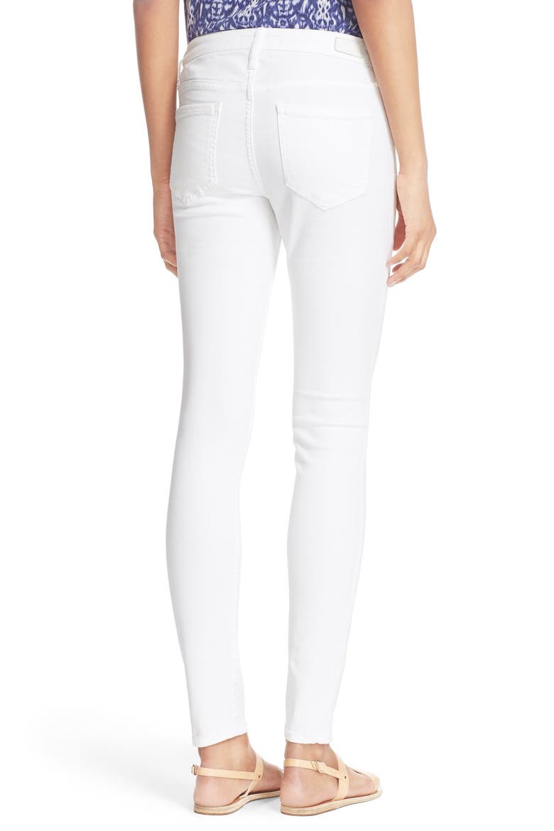 Stretch Denim Skinny Jeans, Alternate, color, WHITEOUT