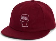 Brain Dead Embroidered Logohead Wool Blend Flannel Adjustable Baseball Cap