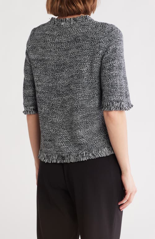 CALVIN KLEIN CALVIN KLEIN FRINGE BUTTON SWEATER 