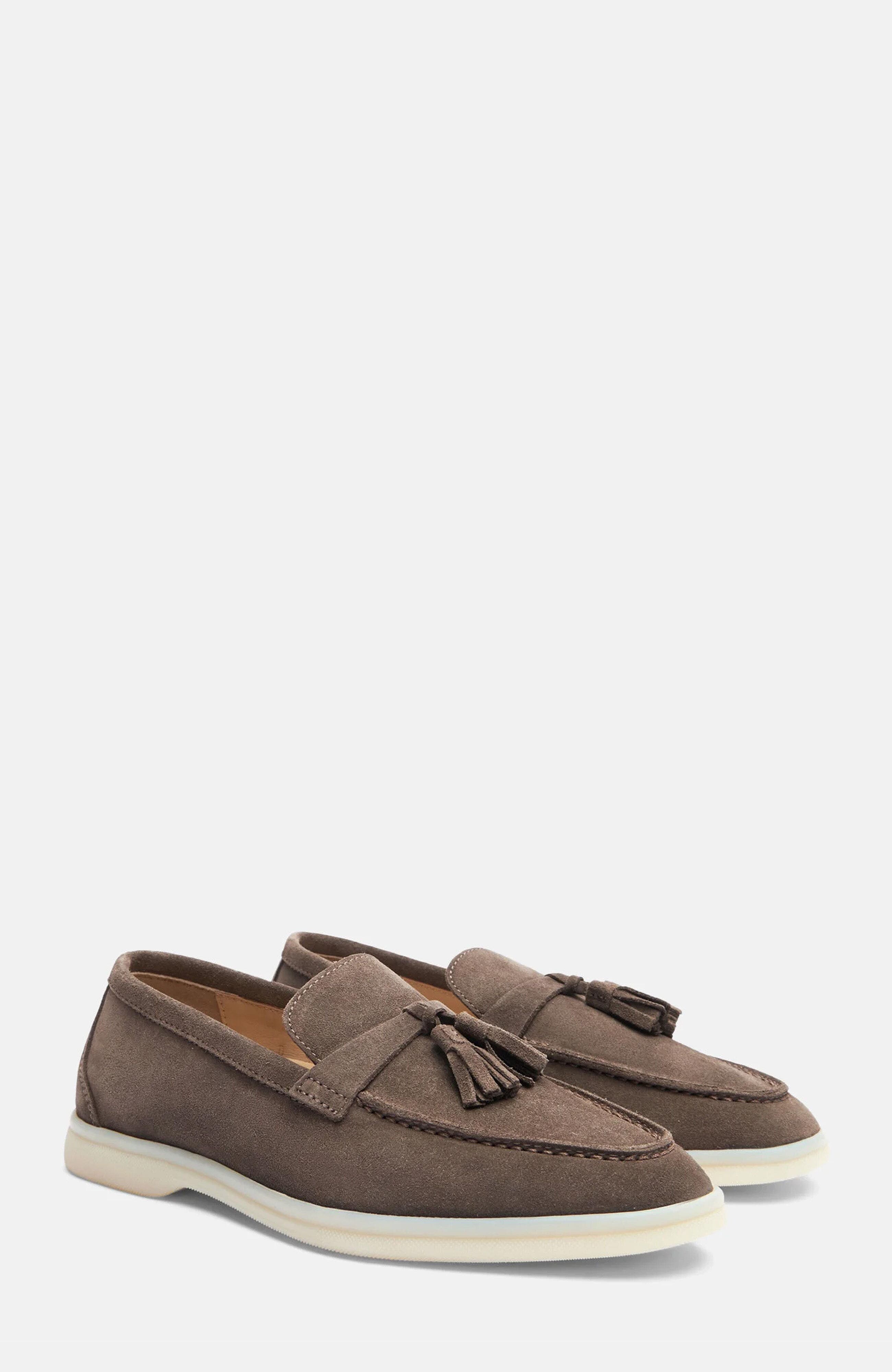 Leandra Loafers, Main, color, Deep Taupe - Suede