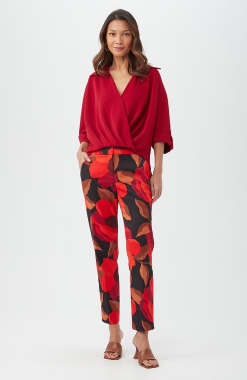 Trina Turk Otto Top In Roselle Red In Red