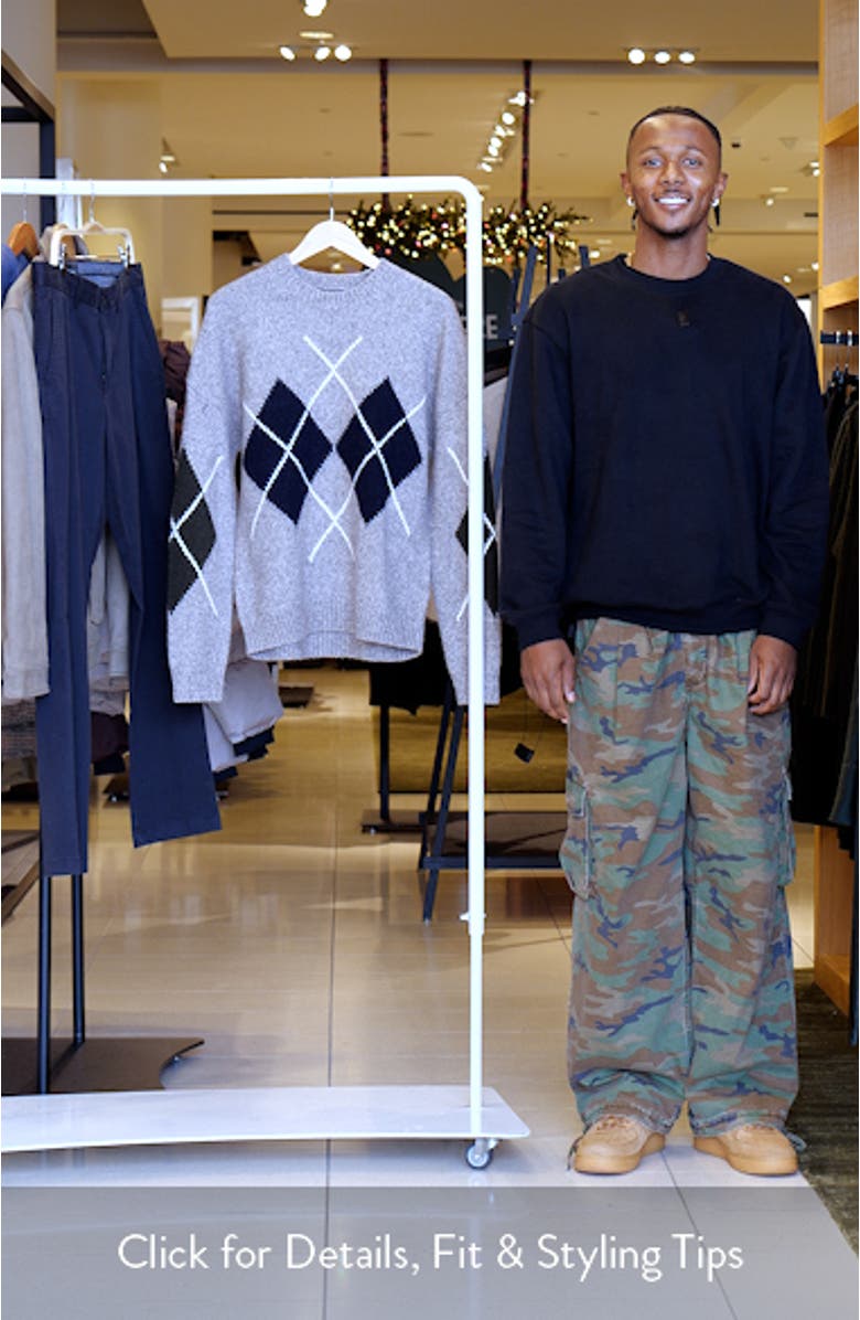 Cooke Argyle Wool Blend Sweater, sales video thumbnail