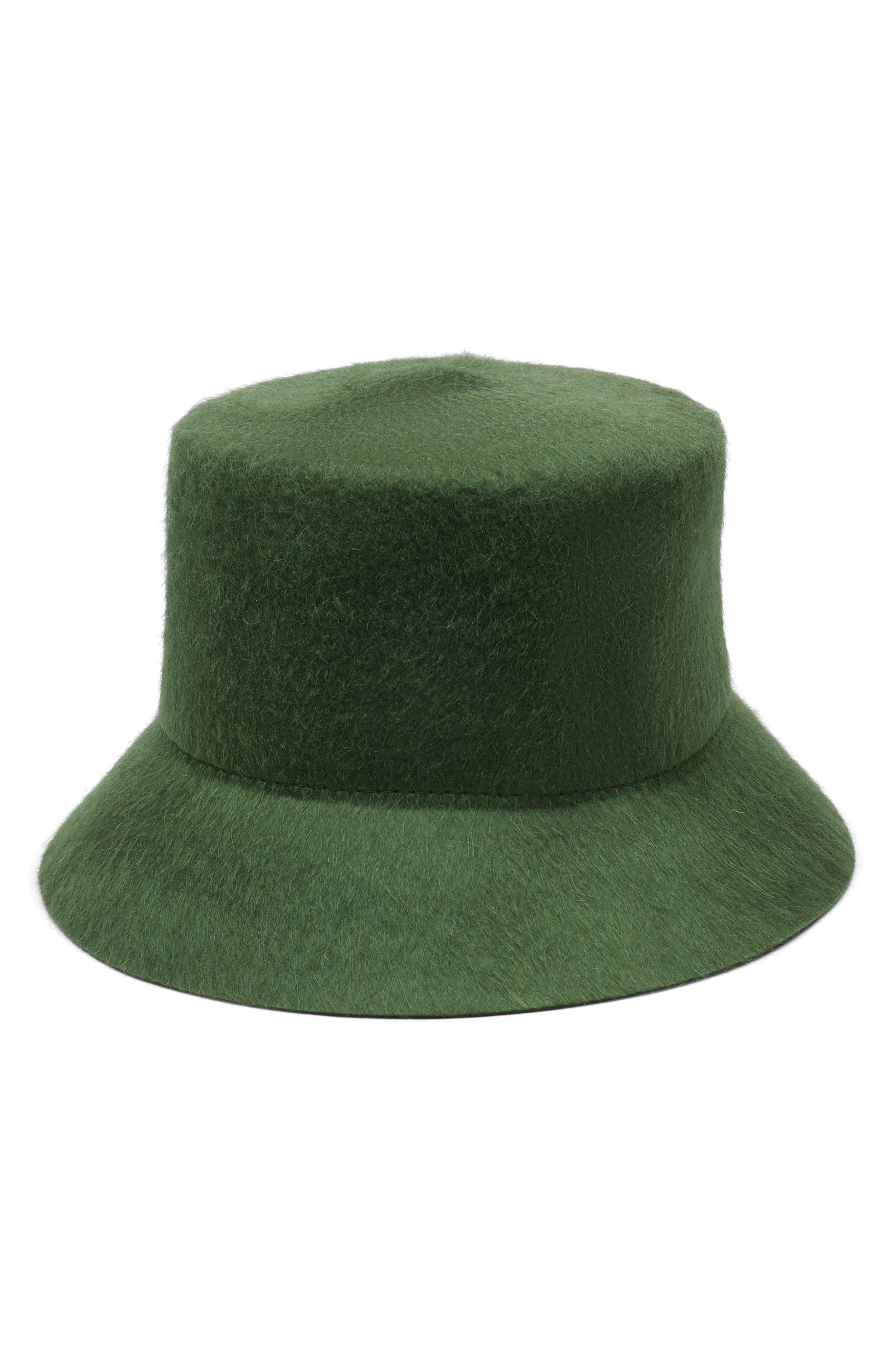 Wyeth Mohair Bucket Hat In Green