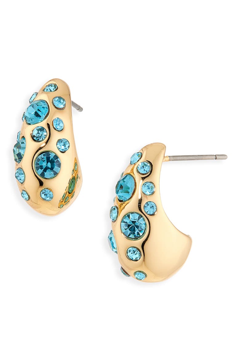 Pavé Bombay Drop Earrings, Main, color, BLUE