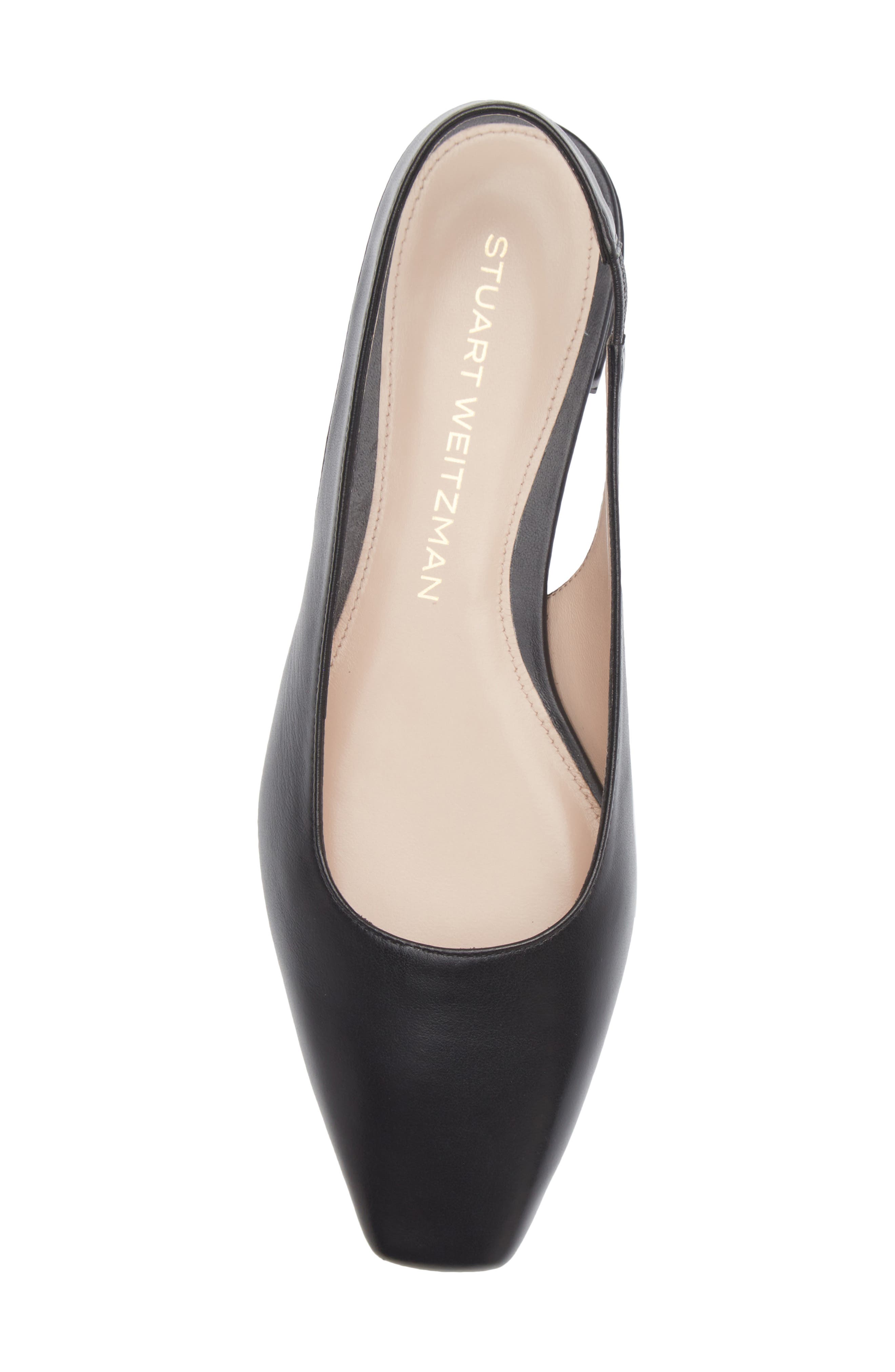 Stuart Weitzman Stassi Slingback Flat, Alternate, color, Black