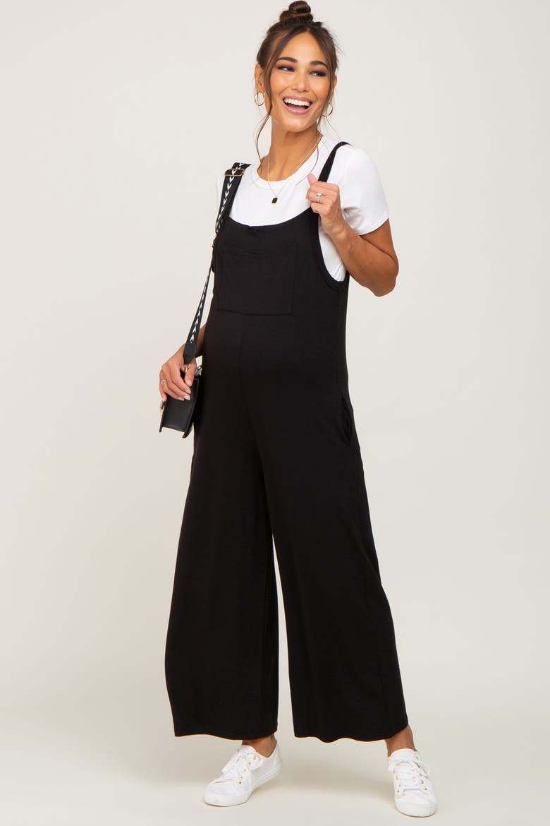 Sleeveless Pocketed Wide Leg Jumpsuit, Alternate, color, Black