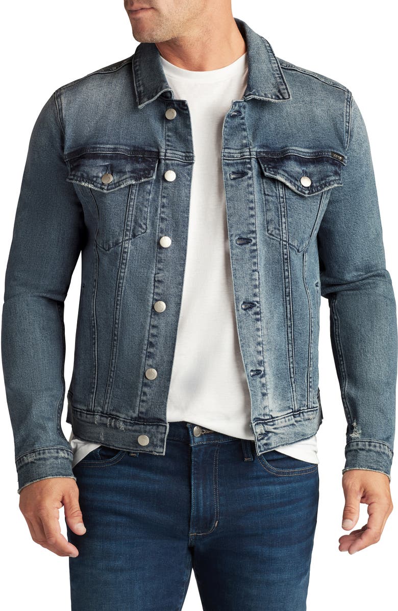 Joe's Denim Trucker Jacket, Main, color, 
