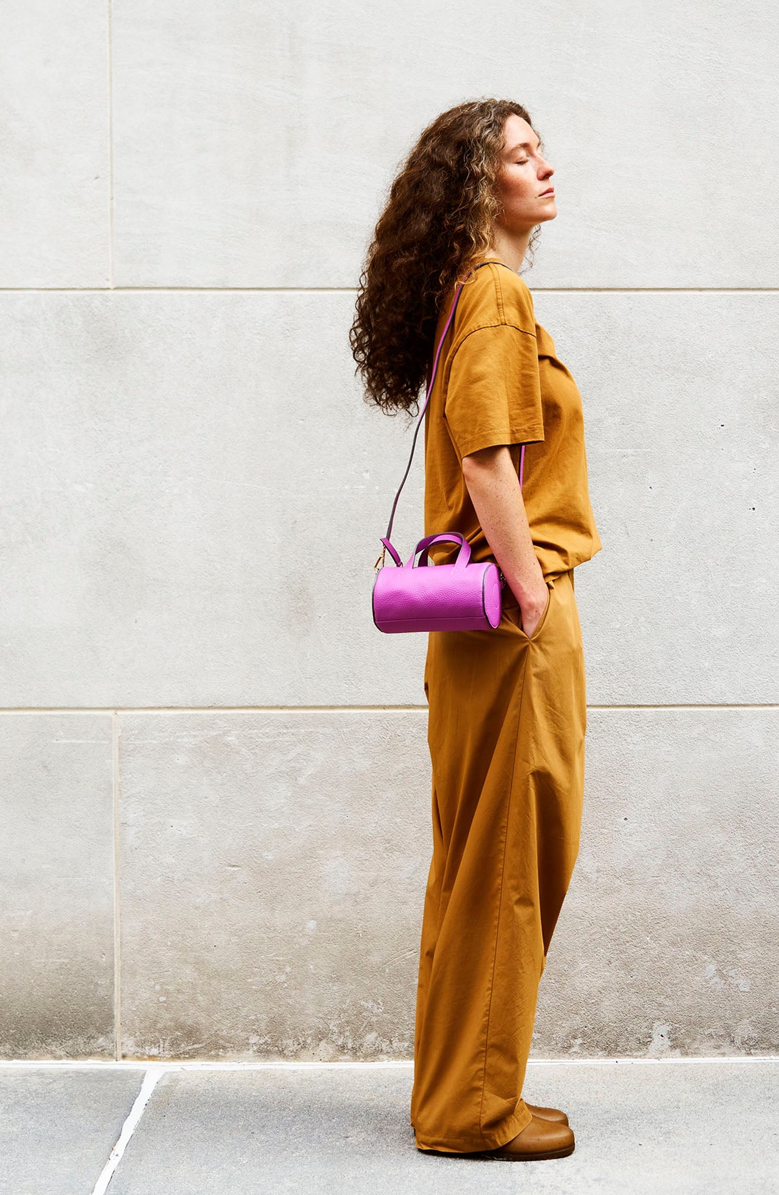 Sai Mini Barrel Bag, Alternate, color, Magenta