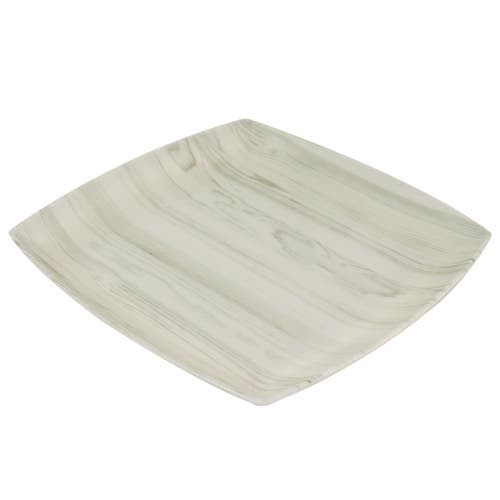 Gibson Home Woodgrain 12 Piece Melamine Dinnerware Set In White