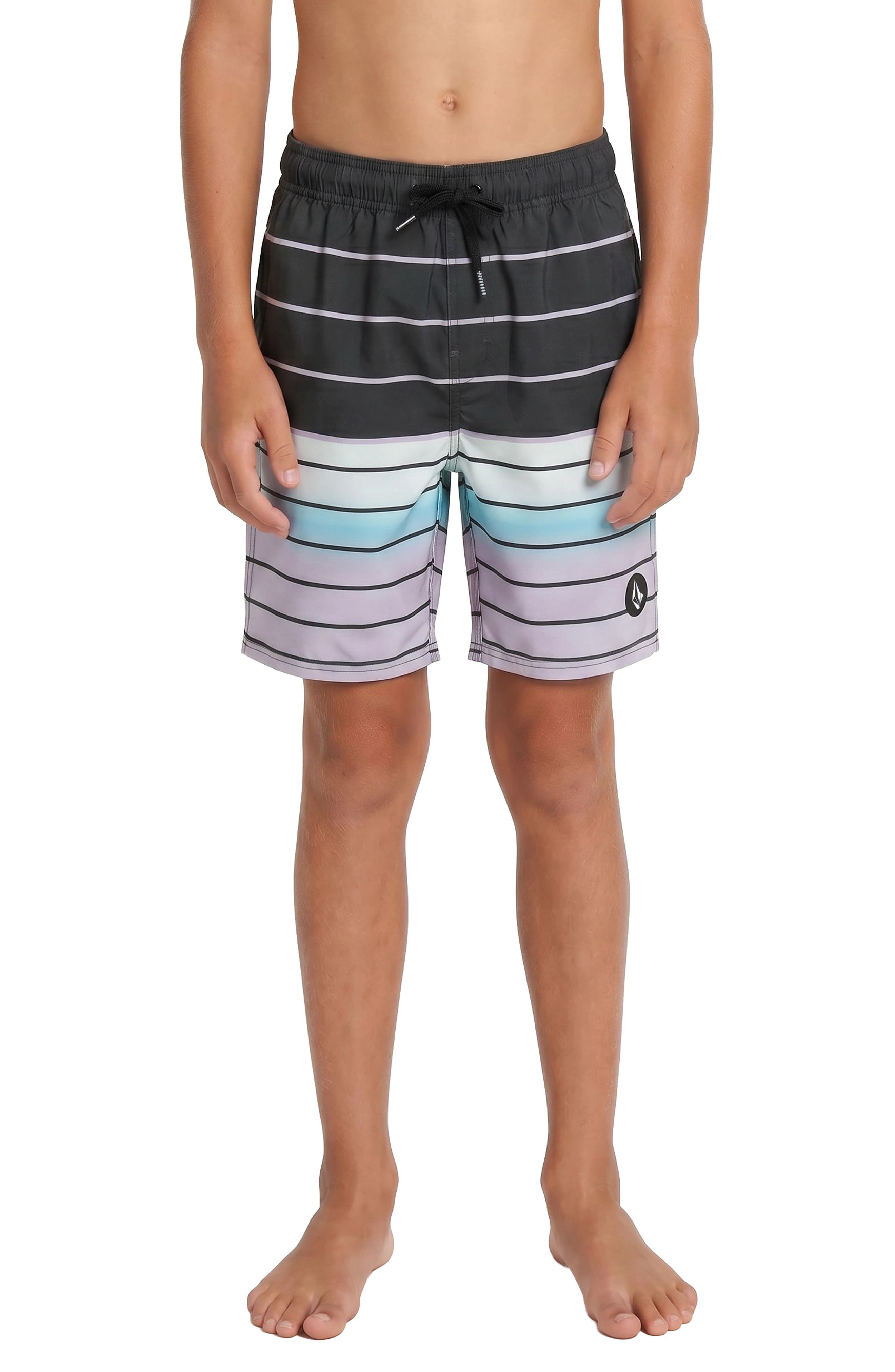 Kids' Manic Mod Quarta Ombre Stripe Board Shorts