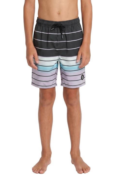 Kids' Manic Mod Quarta Ombre Stripe Board Shorts