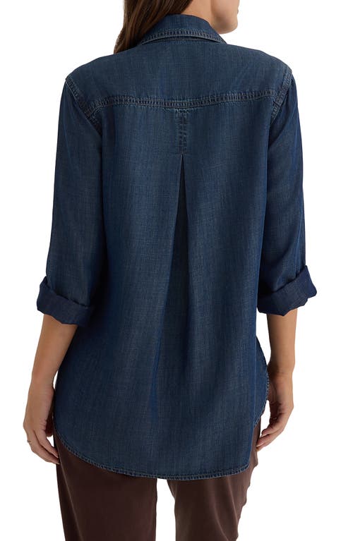 Bella Dahl Shirt Tail Button-up Shirt In Blue