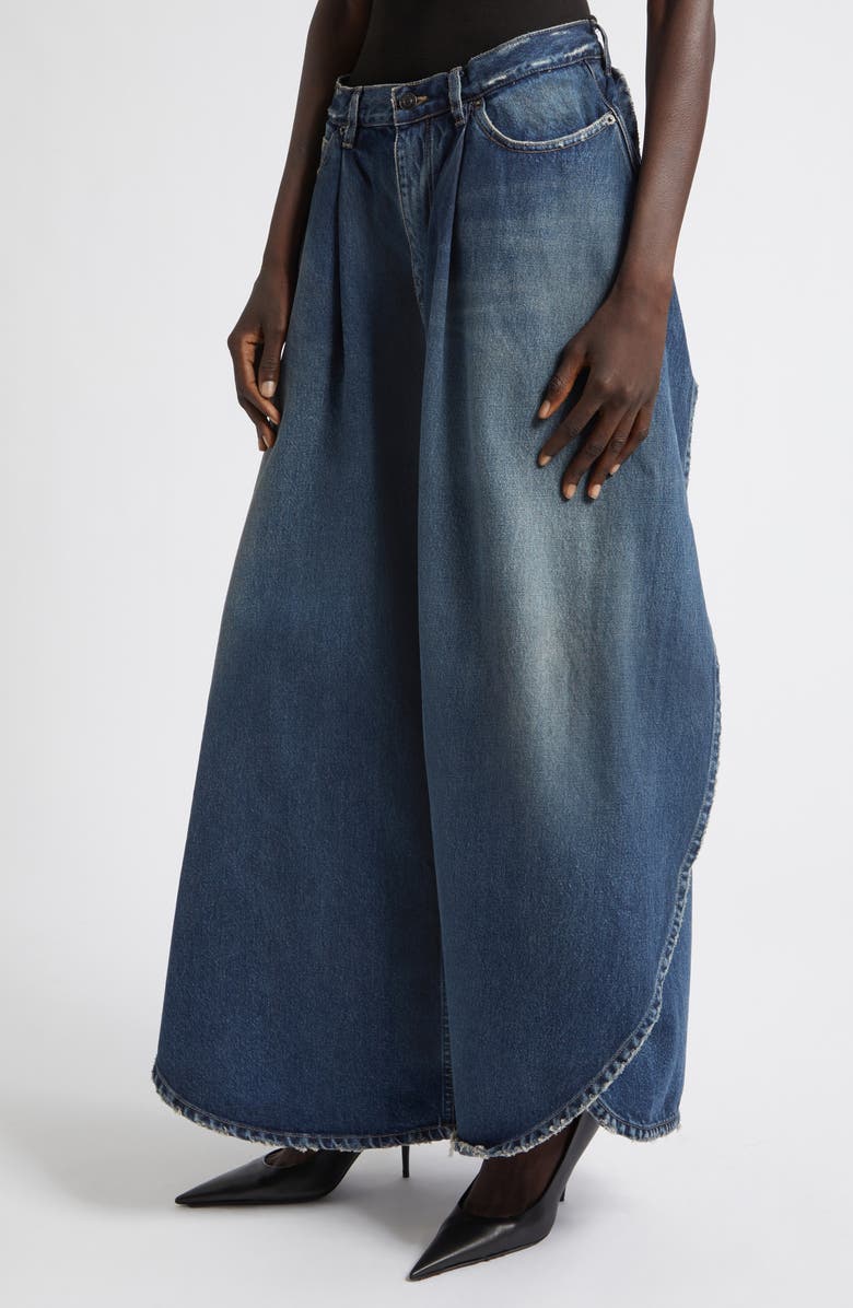 Balenciaga Tulip Pants, Alternate, color, 4060 Midnight Blue