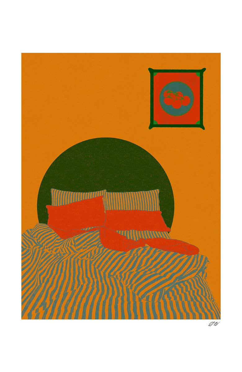 Stephanie Browne Art Striped Bed Print, Main, color, Multi