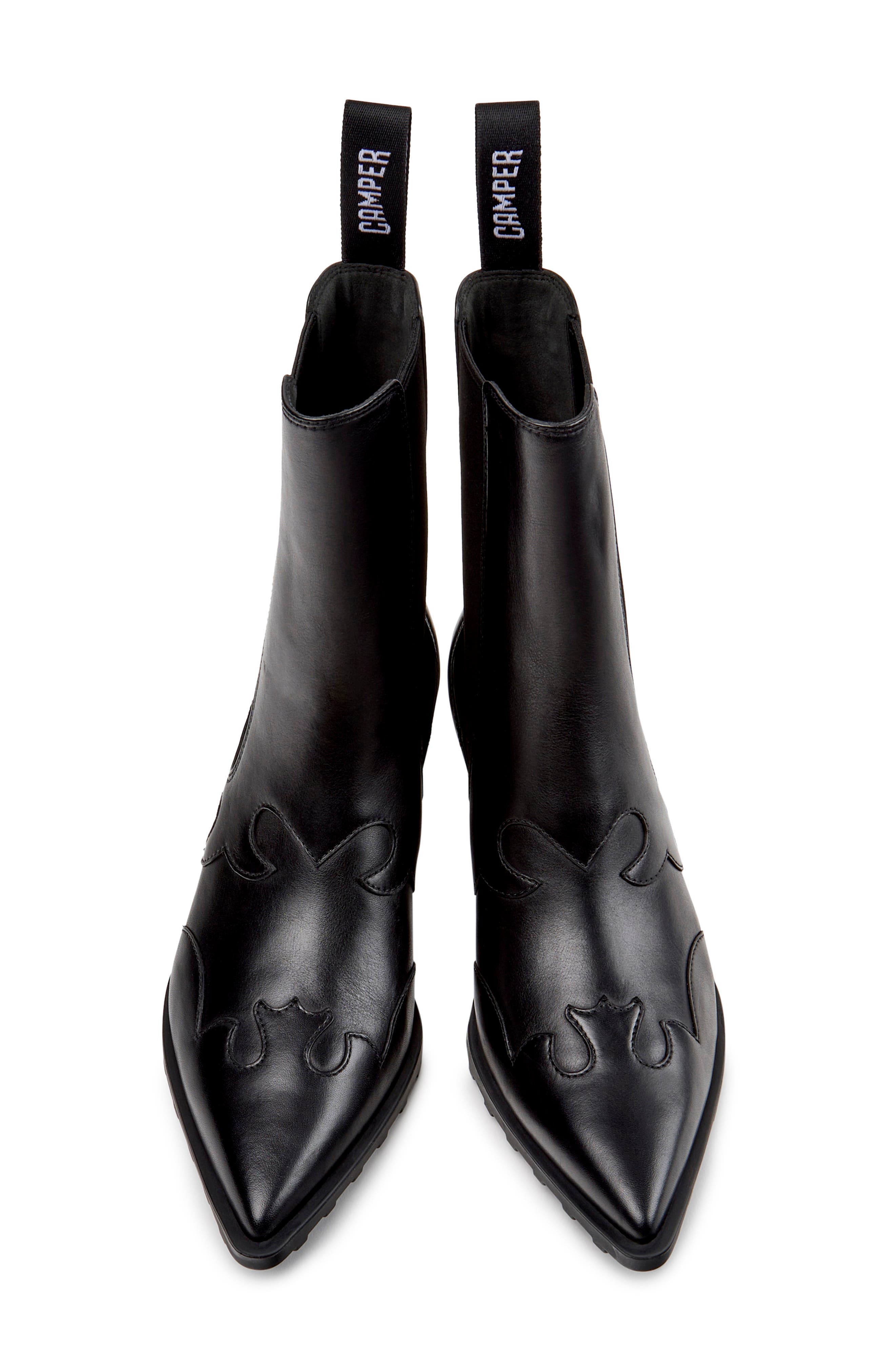 Anita Pointed Toe Chelsea Boot, Alternate, color, BLACK