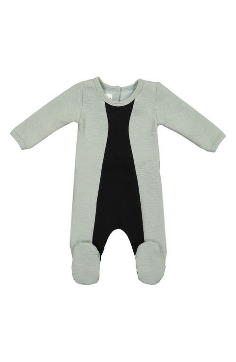 Colorblock Cotton Blend Footie (Baby)