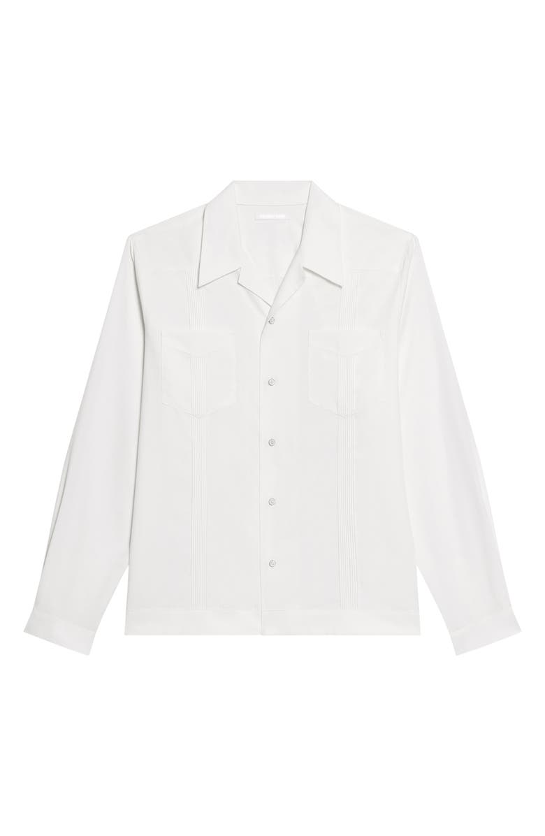 Helmut Lang Knife Pleat Stripe Cotton Poplin Summer Shirt, Alternate, color, 