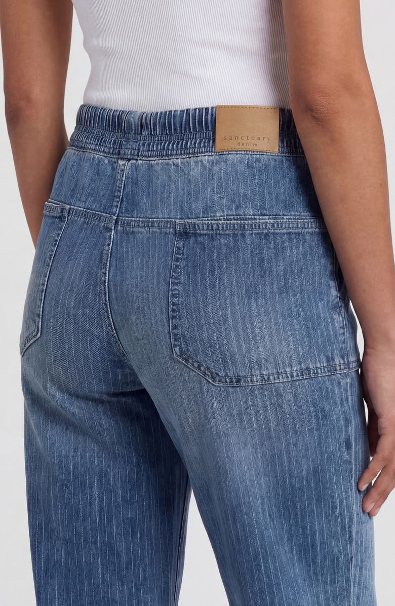 Sanctuary Denim Stella High Rise Soft Barrel Leg Jeans, Alternate, color, Railroad Stripe