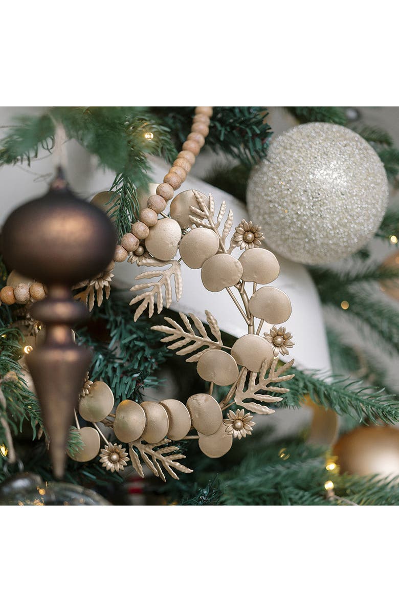 CG Hunter 7.5" Iron Wreath Ornament, Brass, Alternate, color, Brass