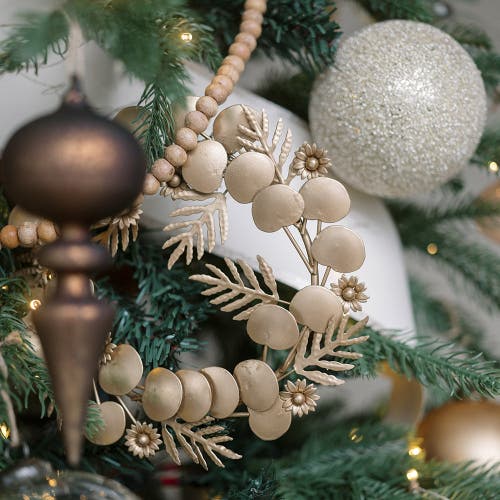 Cg Hunter 7.5" Iron Wreath Ornament, Brass In Gold