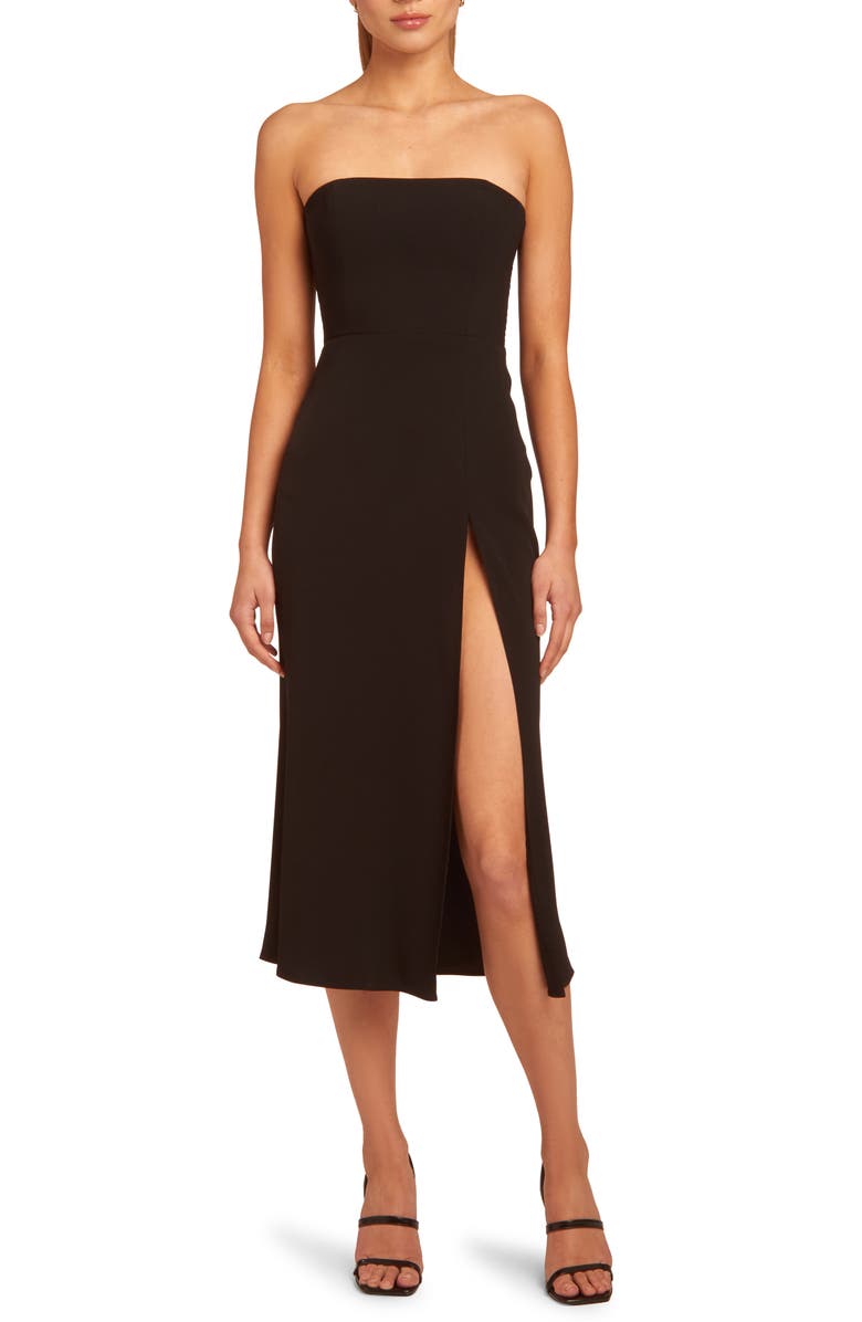 Amanda Uprichard Mandy Strapless Midi Dress, Main, color,
