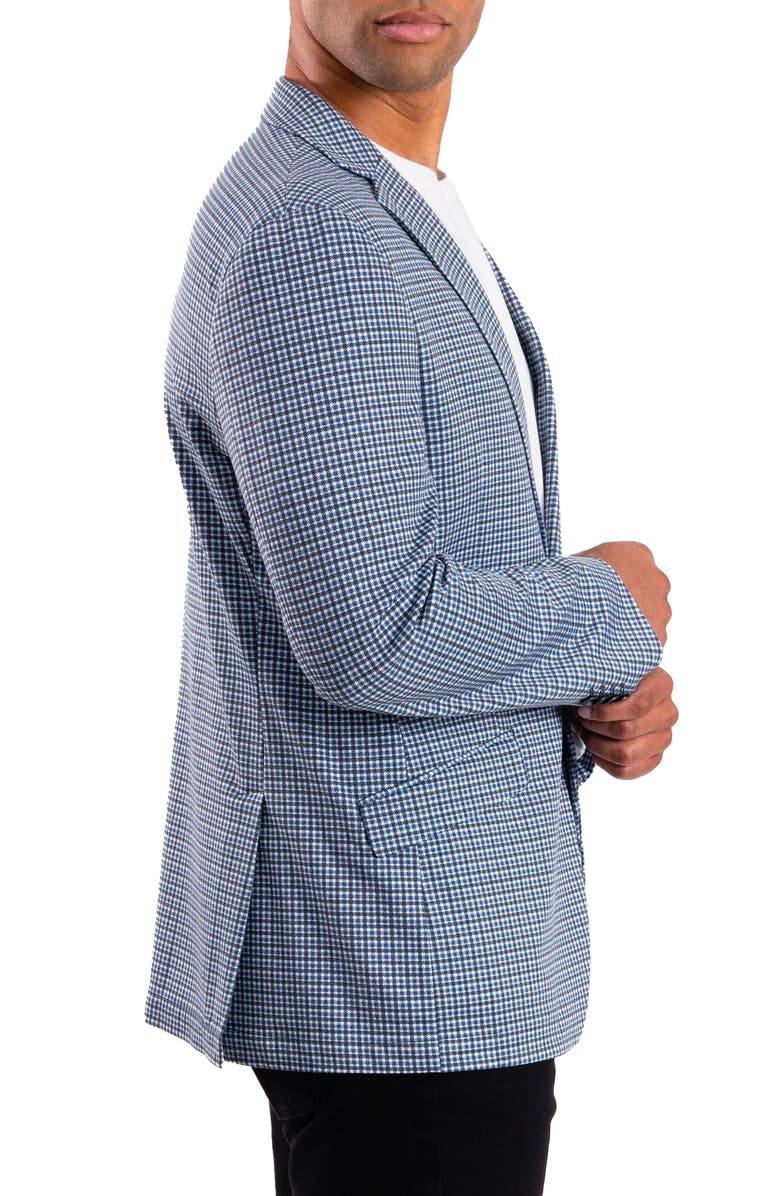 SAVILE ROW CO Navy Check Knit Sport Coat, Alternate, color, Navy