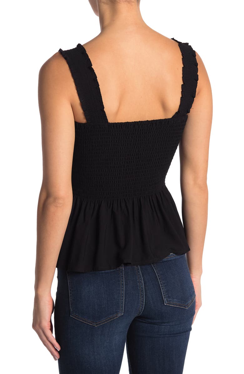 Elodie Smocked Peplum Tank Top, Alternate, color,
