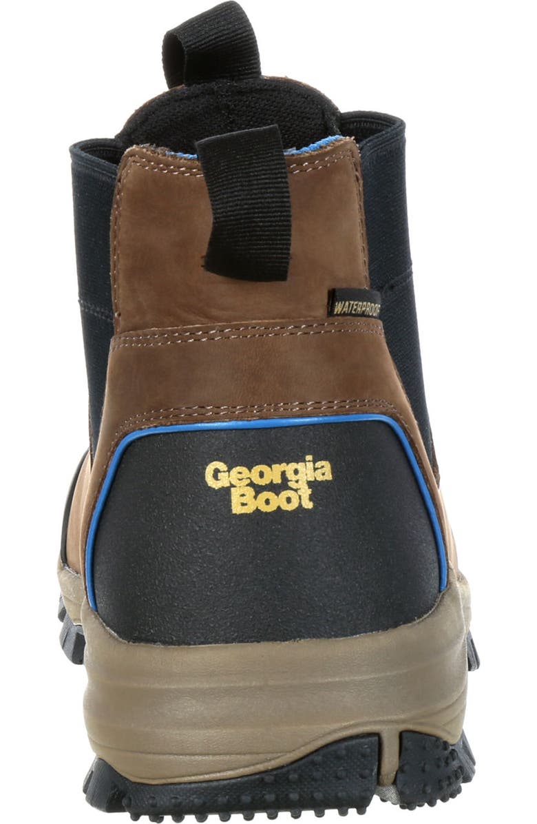 Georgia Boot Chelsea Waterproof Work Romeo Boot, Alternate, color, Dark Brown