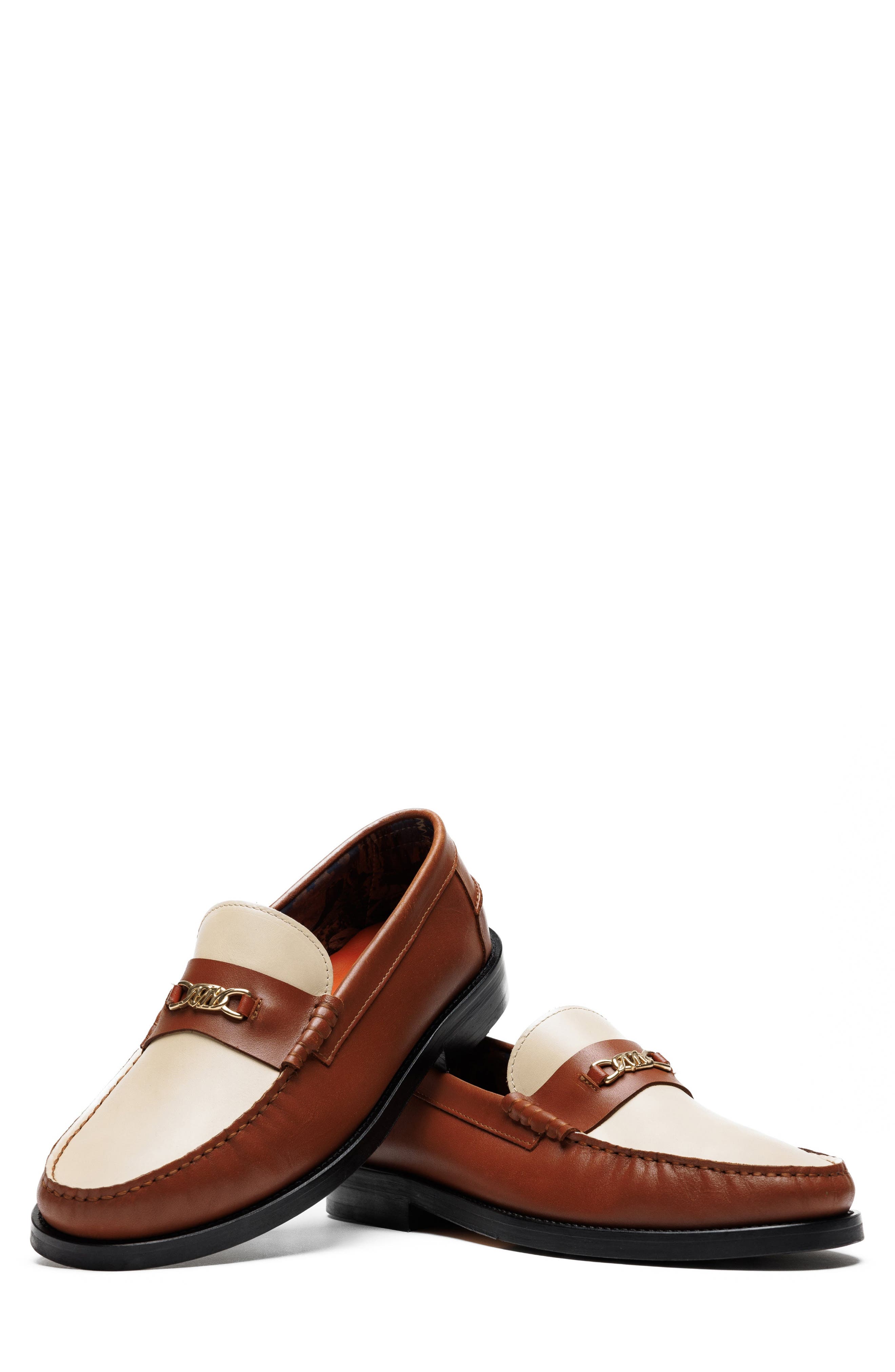 Roma Black Croc, Alternate, color, CHESTNUT/ CREAM-SNUFF LEATHER